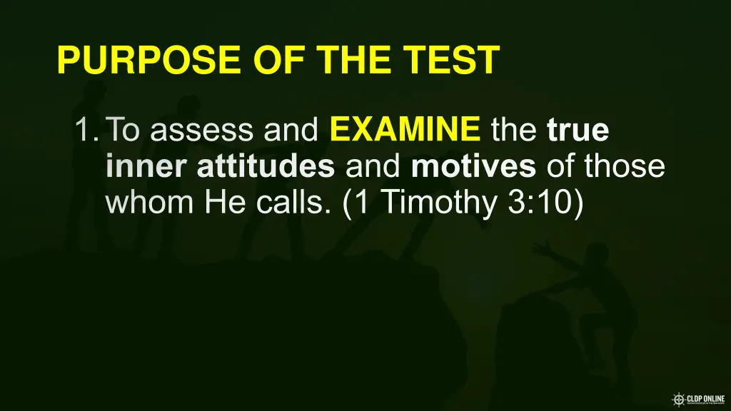 purpose of the test