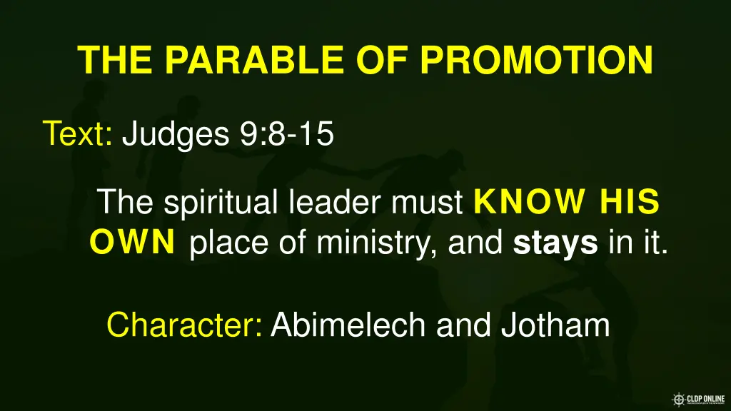 the parable of promotion