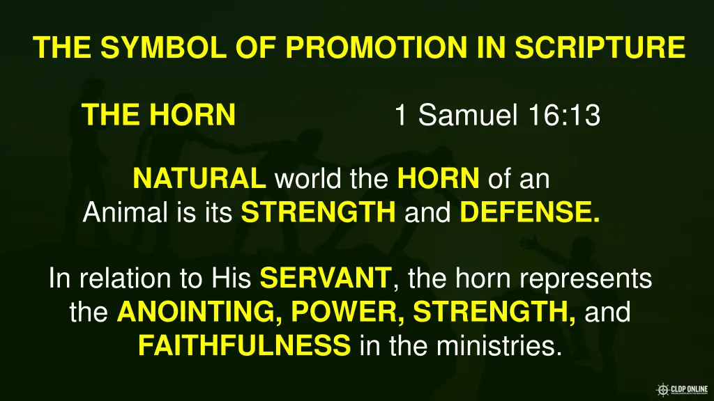 the symbol of promotion in scripture