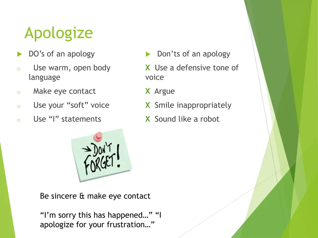 apologize