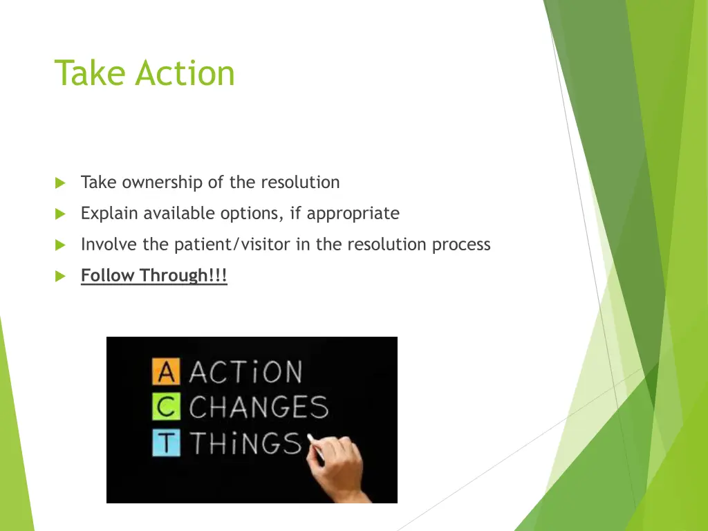 take action