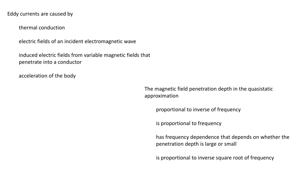 eddy currents are caused by