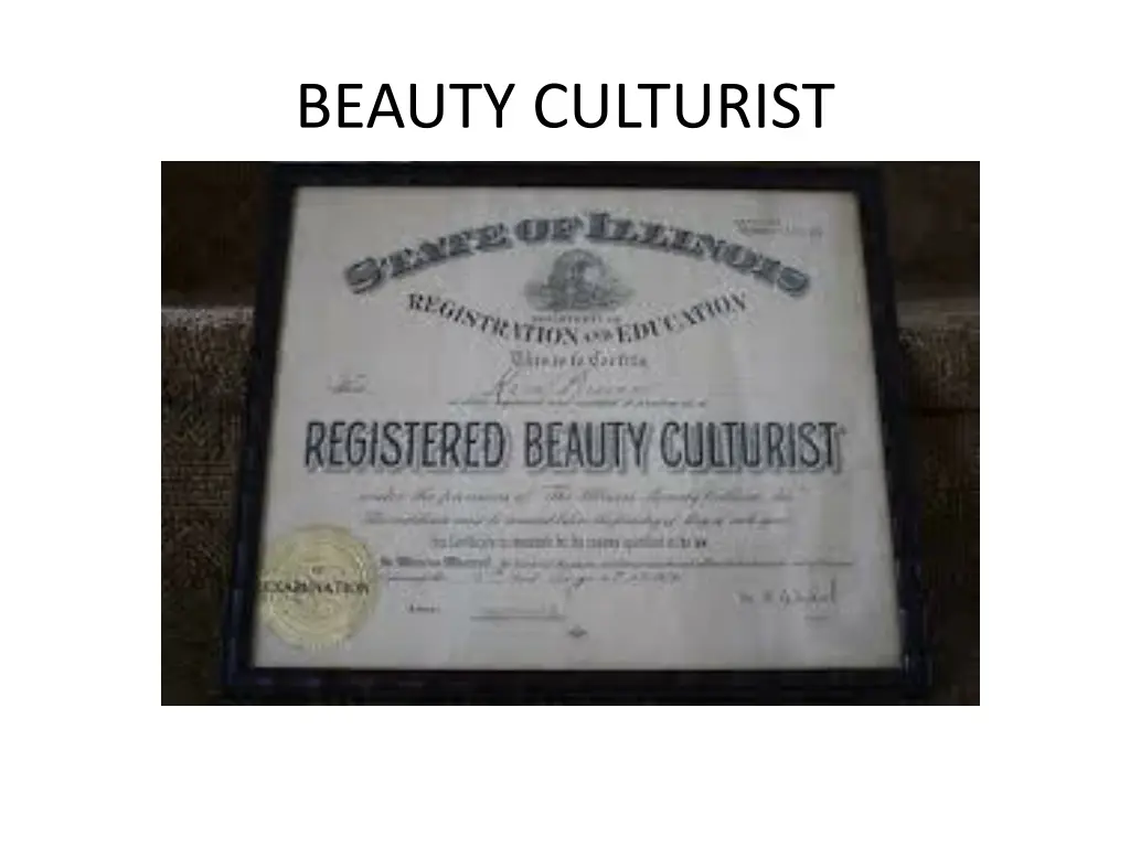 beauty culturist
