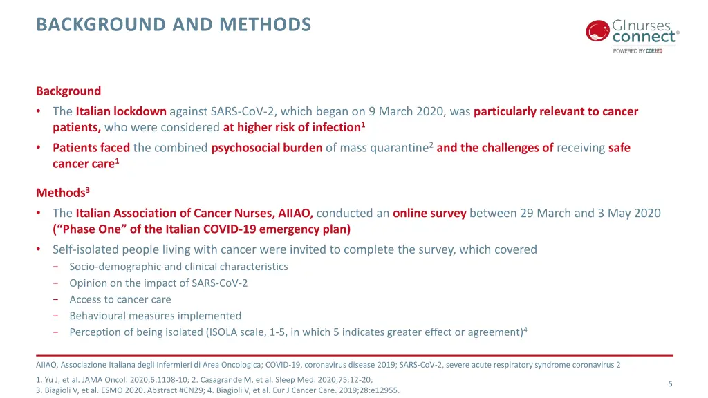 background and methods