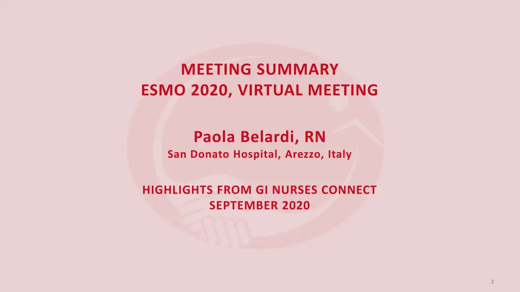 meeting summary esmo 2020 virtual meeting