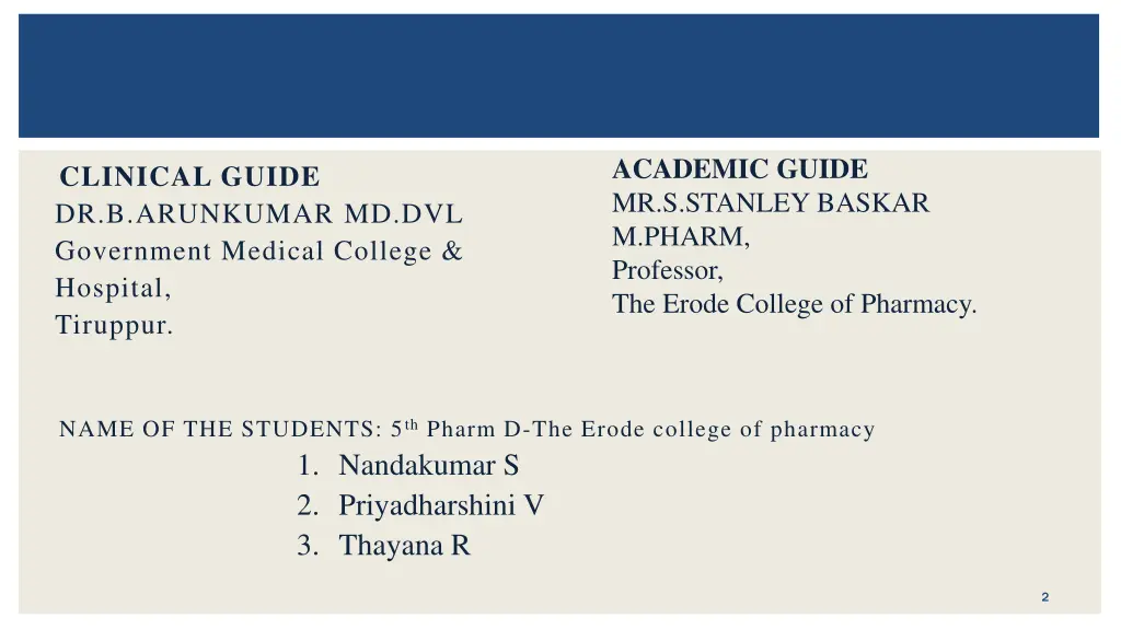 academic guide mr s stanley baskar m pharm
