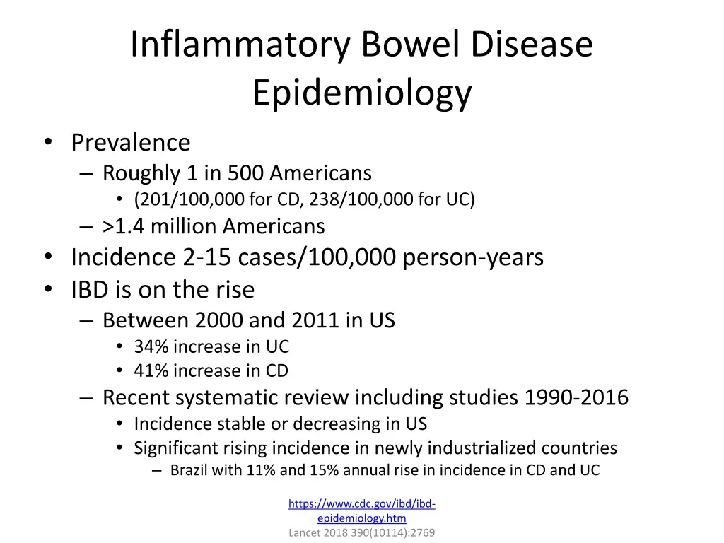 inflammatory bowel disease epidemiology