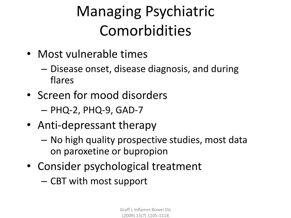 managing psychiatric comorbidities