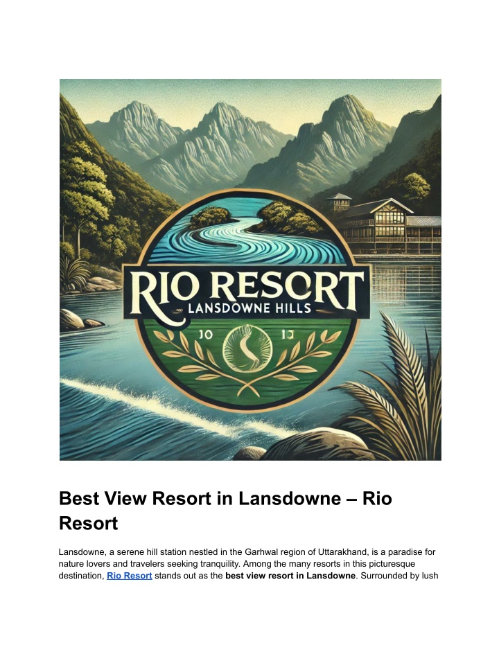 best view resort in lansdowne rio resort