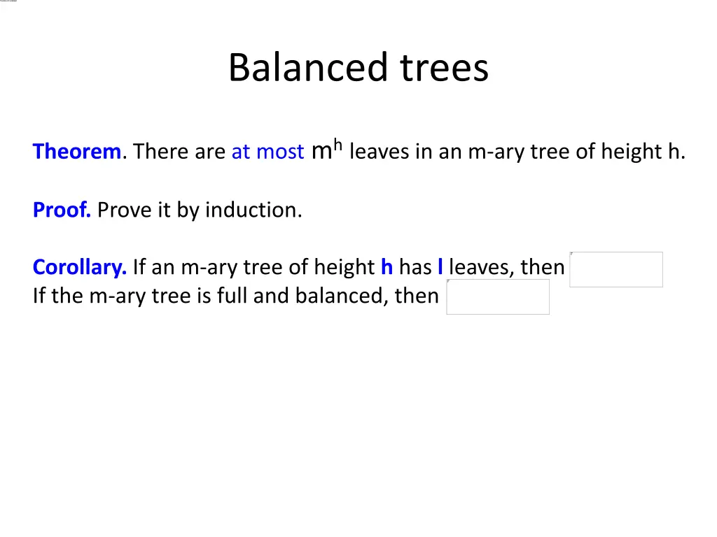 balanced trees 1