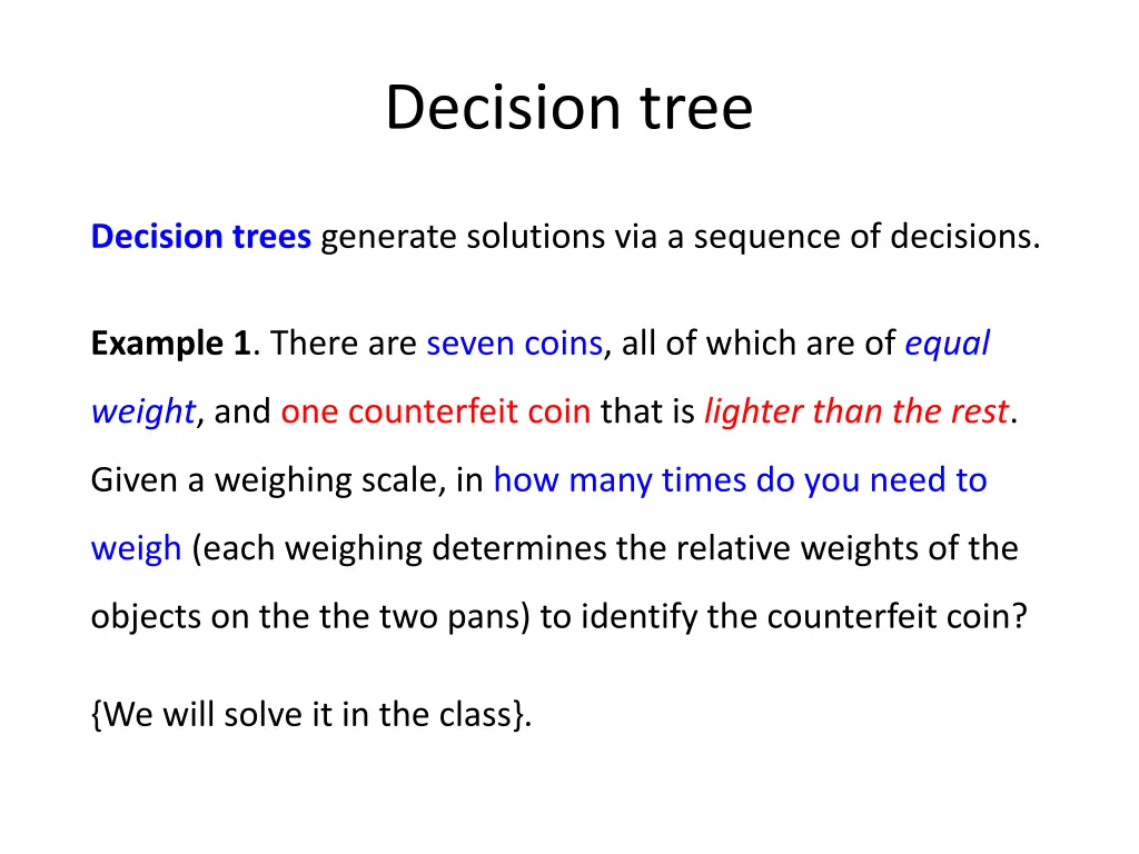 decision tree
