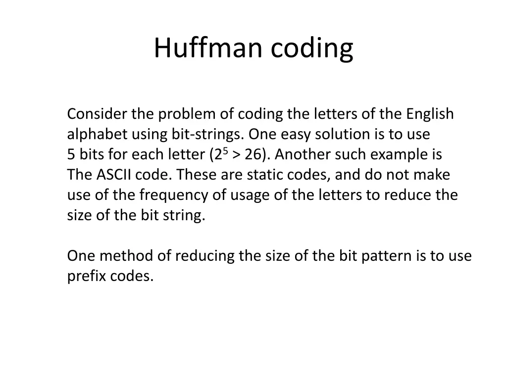 huffman coding