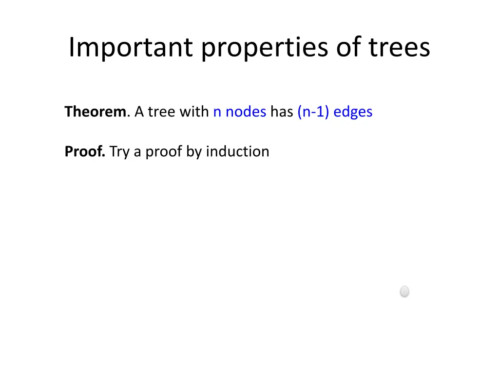 important properties of trees 2