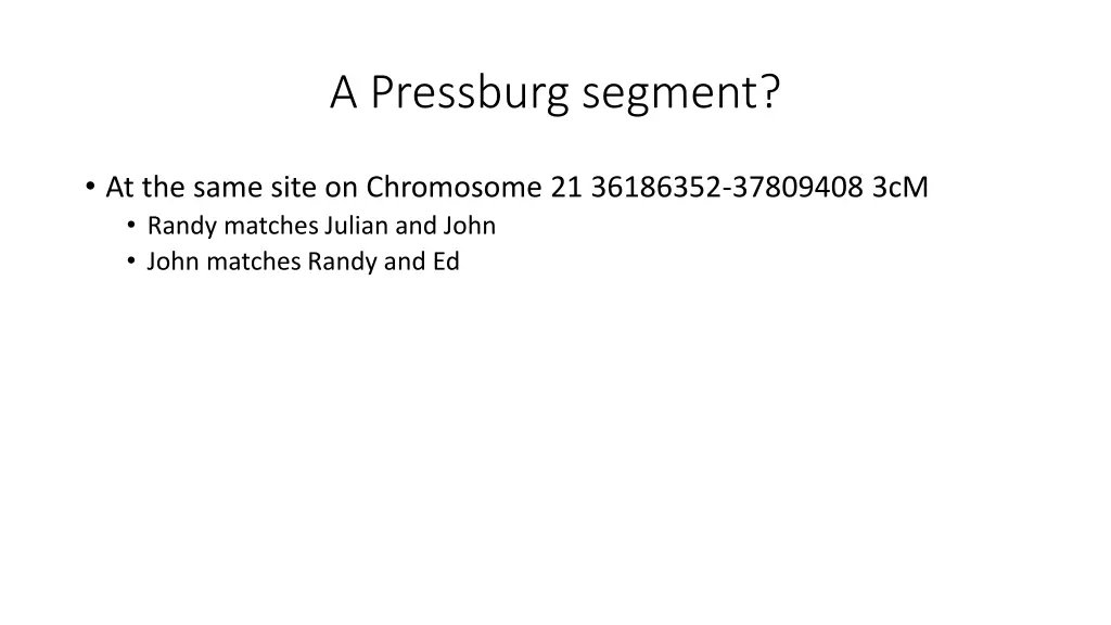a pressburg segment