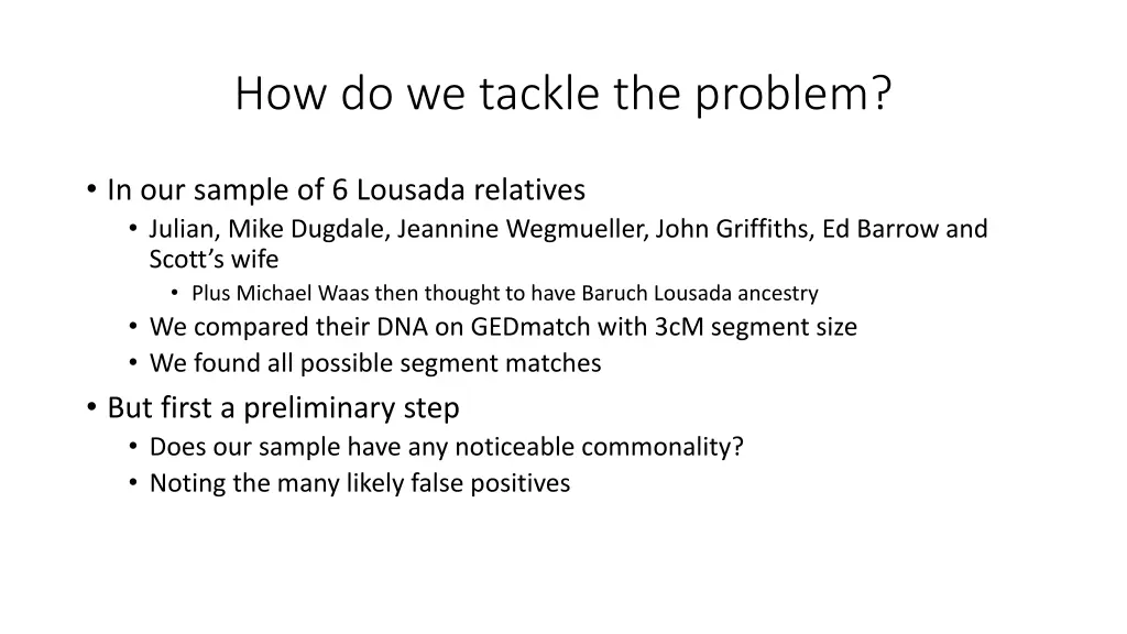 how do we tackle the problem