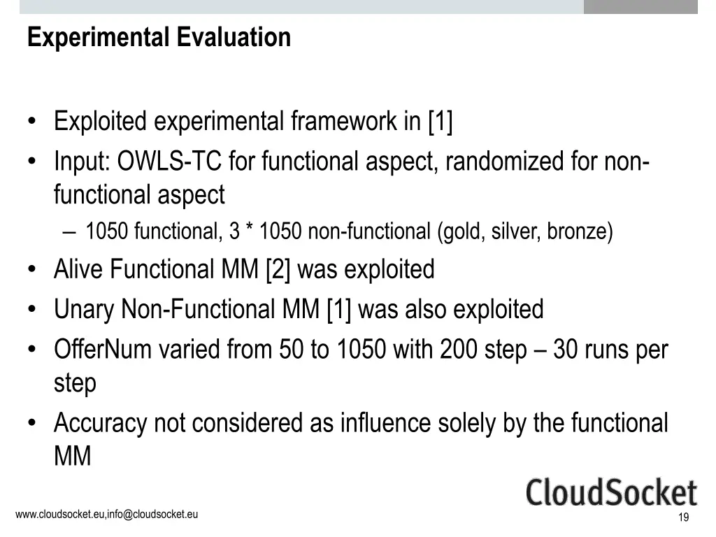experimental evaluation