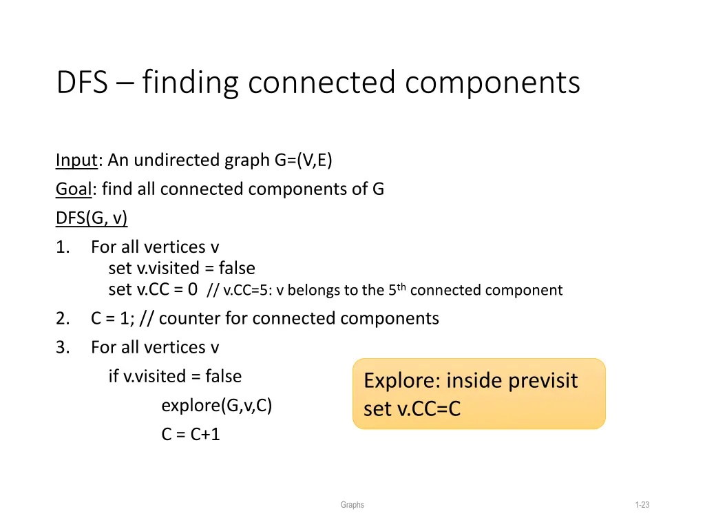 dfs finding connected components 1