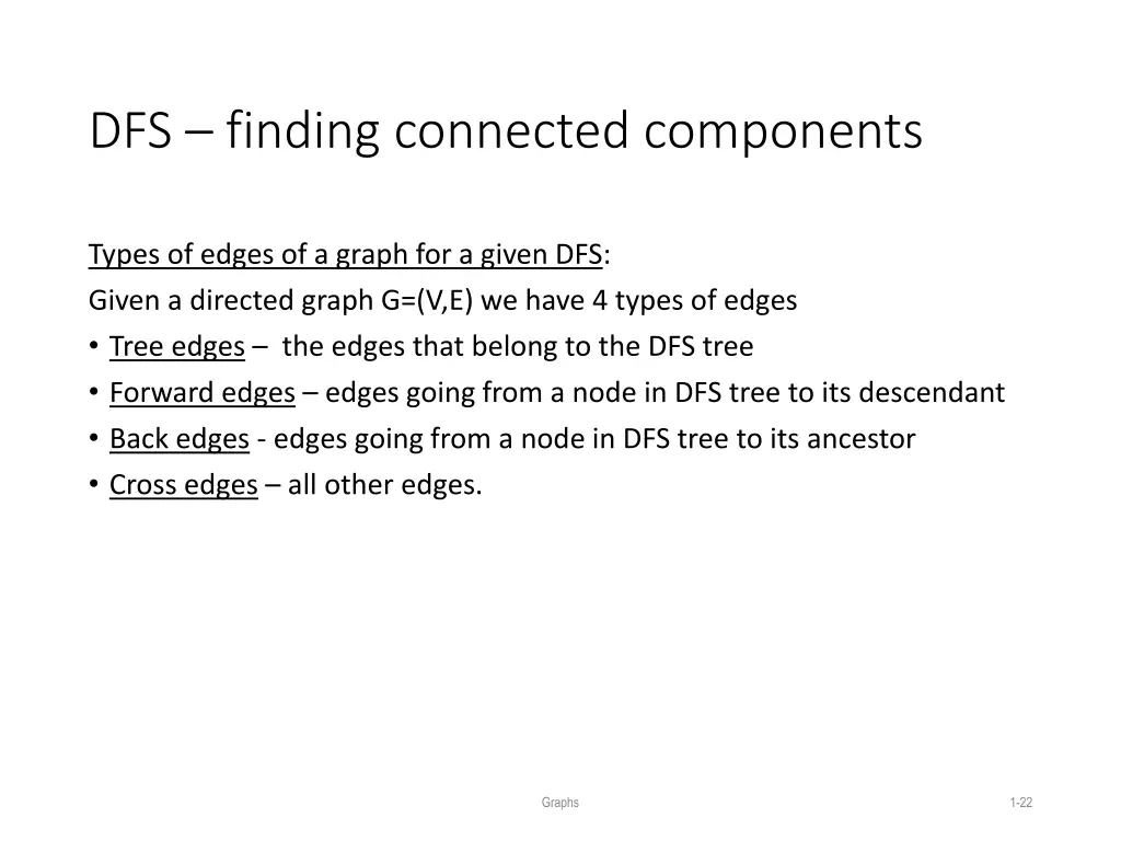 dfs finding connected components