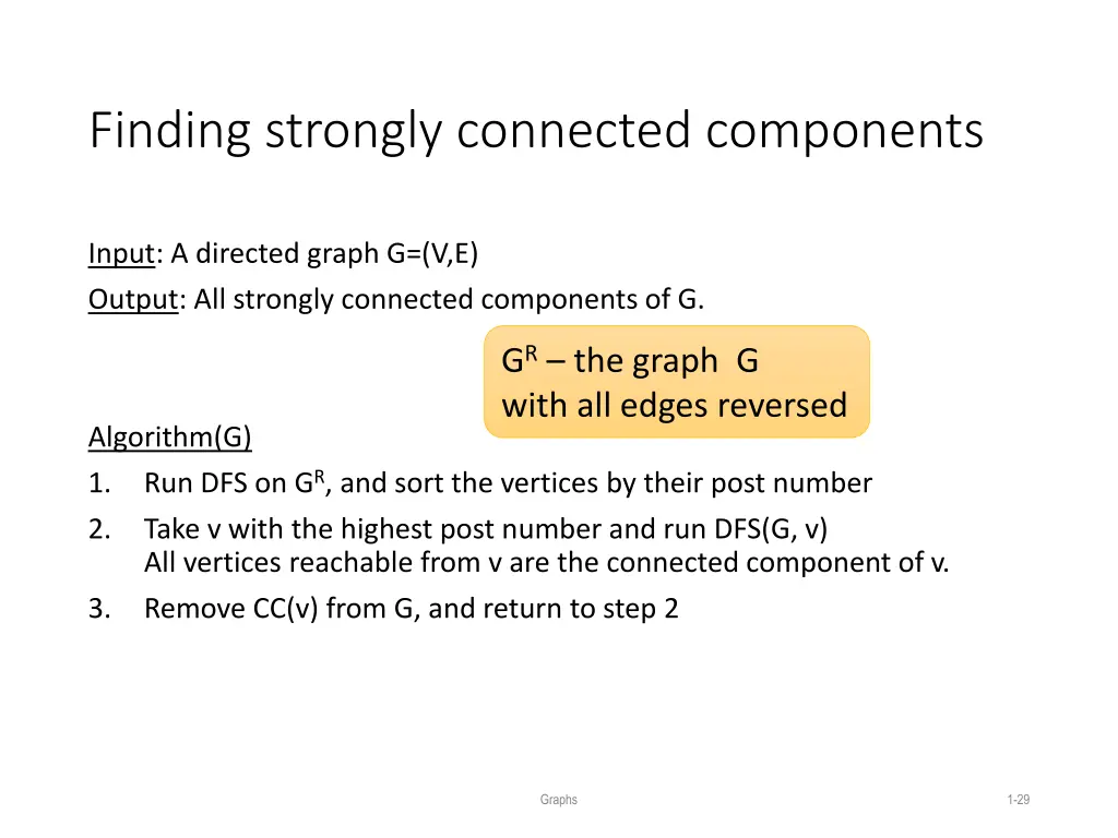 finding strongly connected components 1