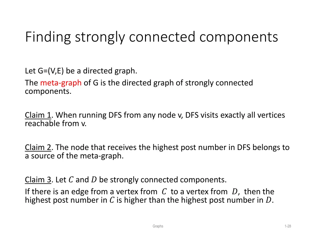 finding strongly connected components