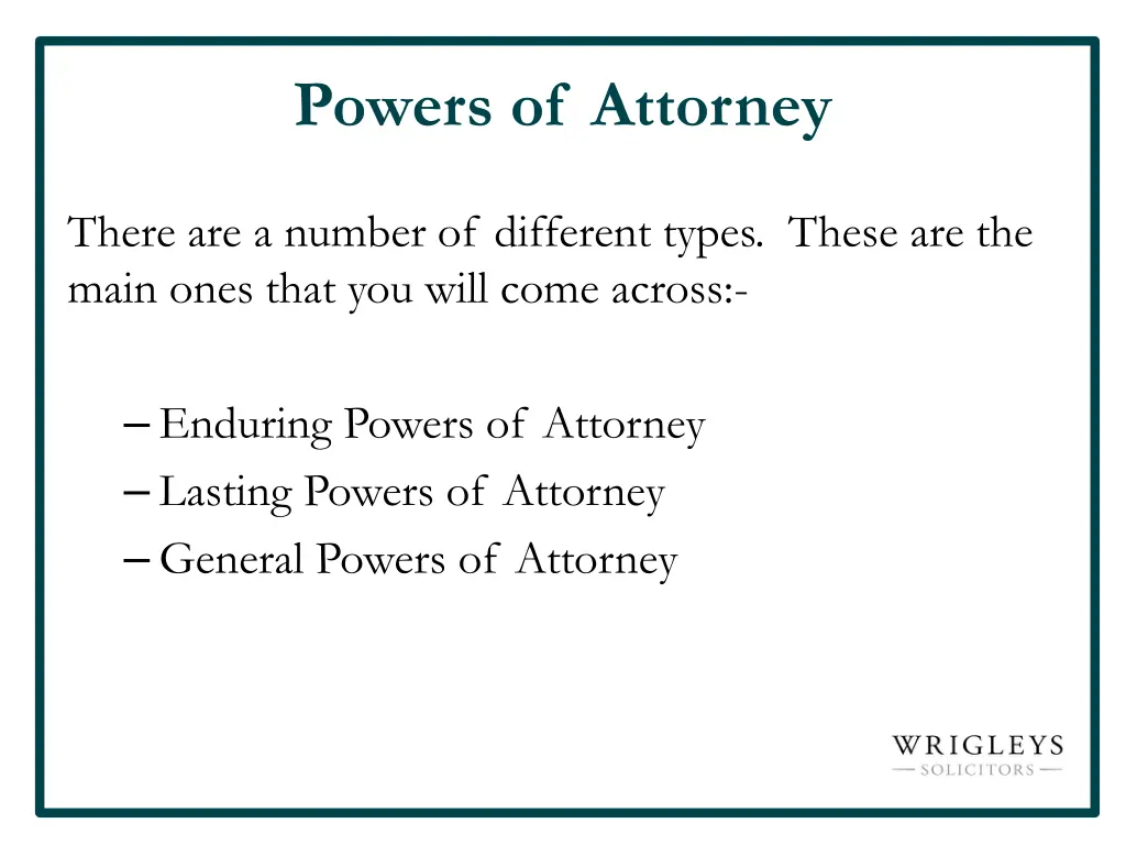 powers of attorney