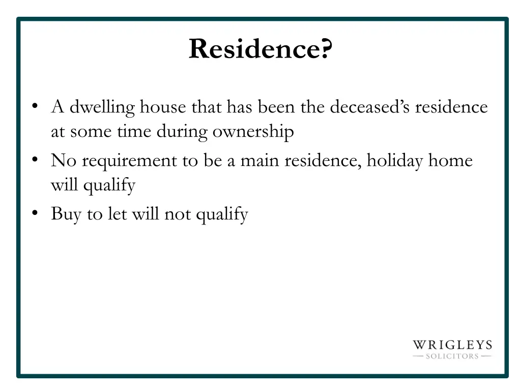 residence