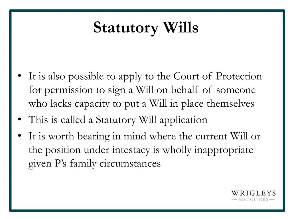 statutory wills