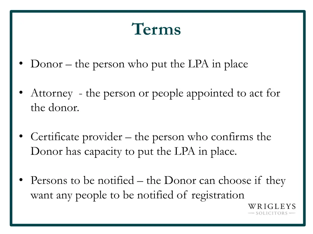 terms