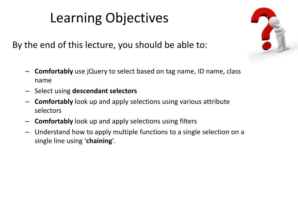 learning objectives