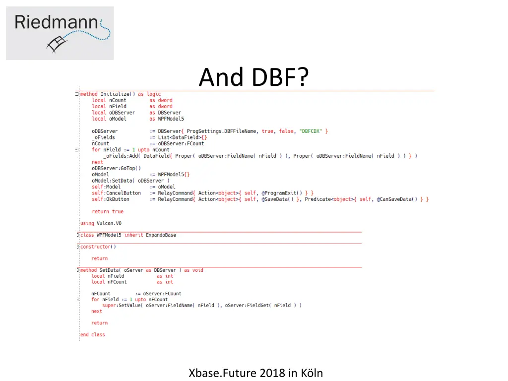 and dbf