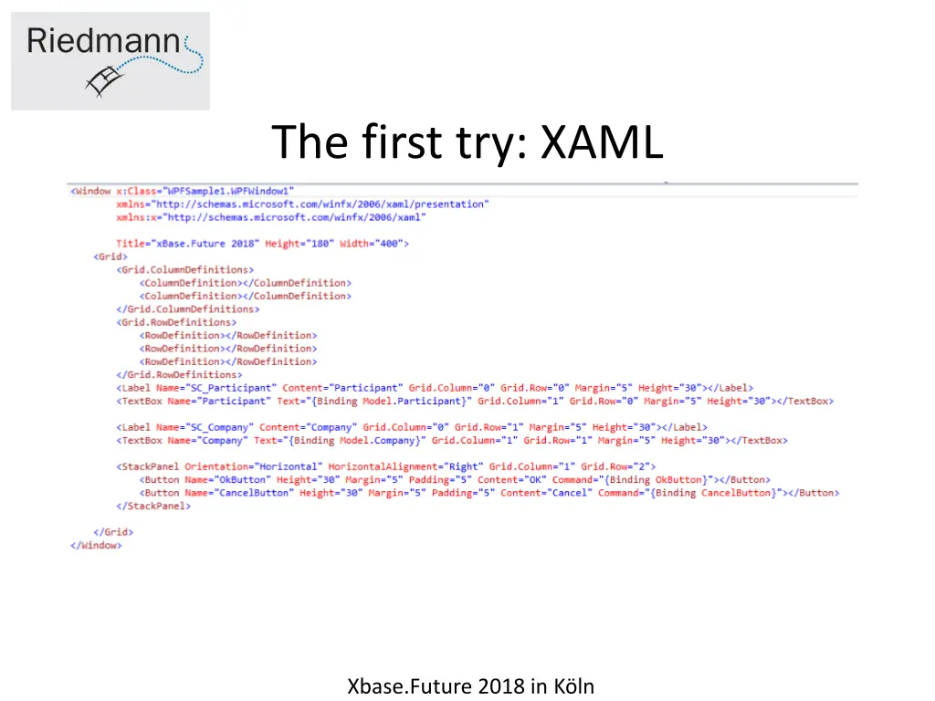 the first try xaml