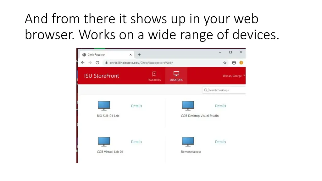 and from there it shows up in your web browser