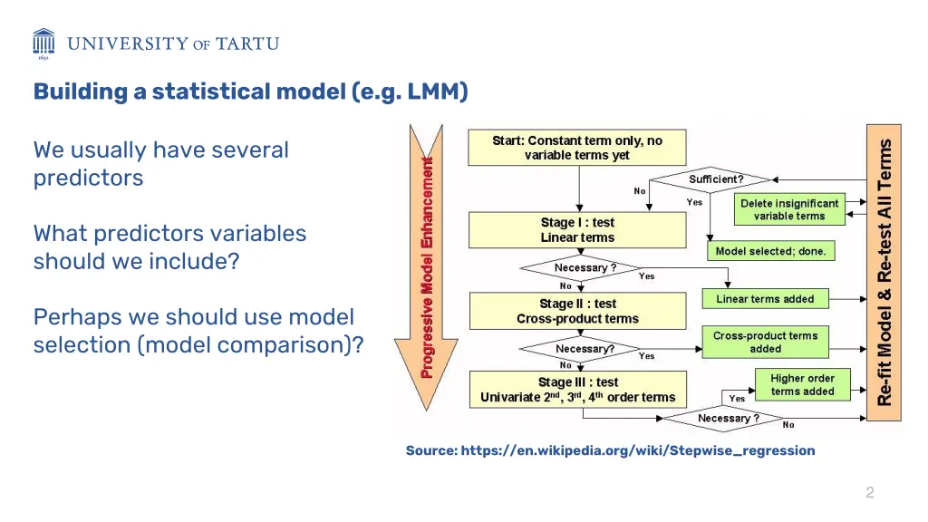 building a statistical model e g lmm