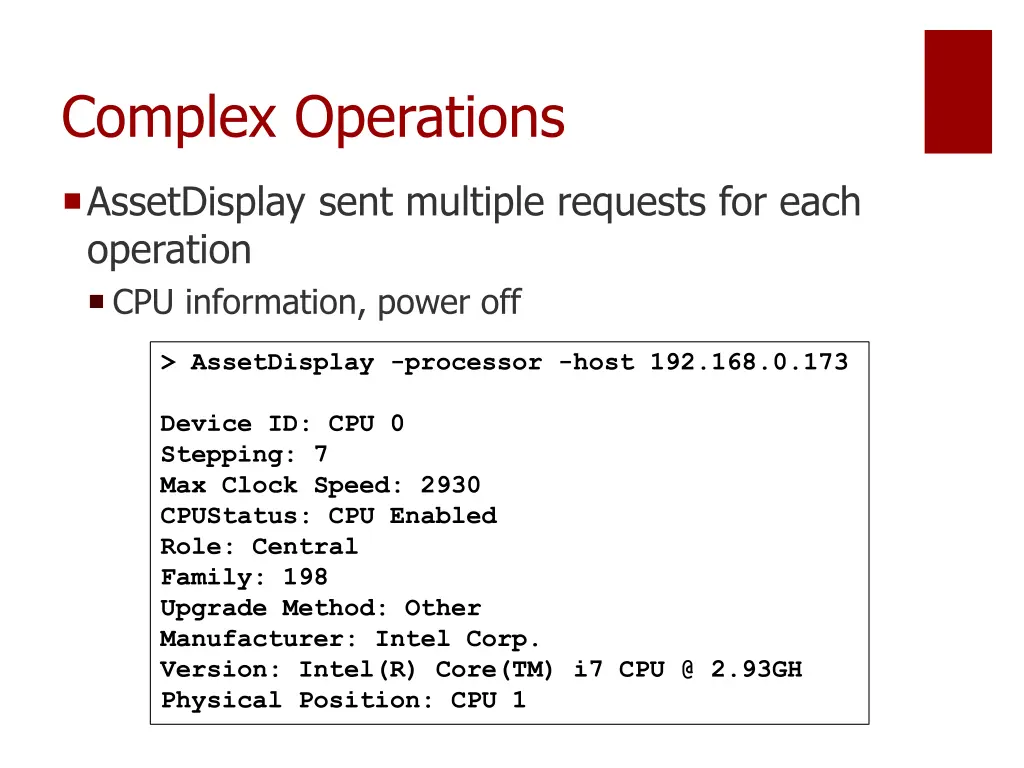 complex operations