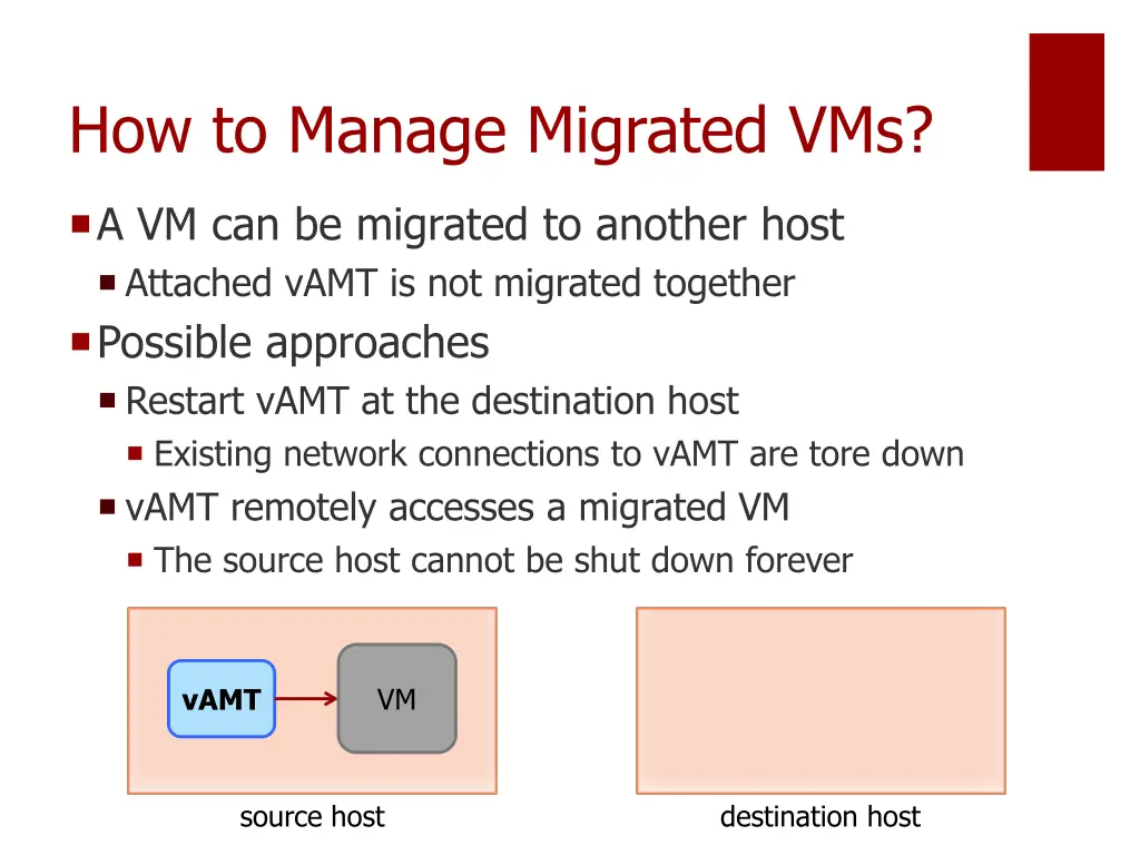 how to manage migrated vms