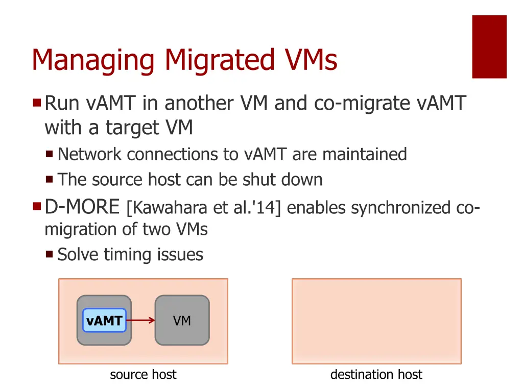managing migrated vms