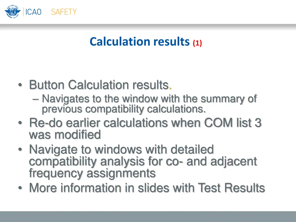 calculation results 1