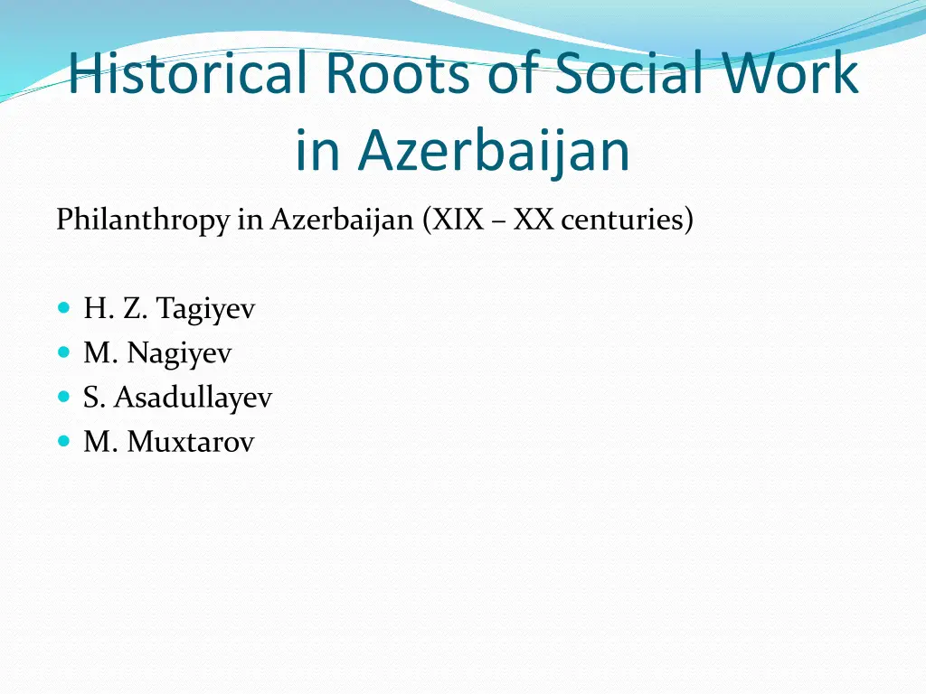 historical roots of social work in azerbaijan