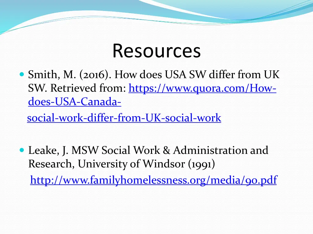 resources