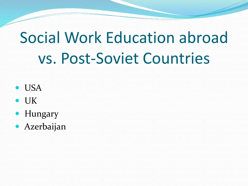 social work education abroad vs post soviet