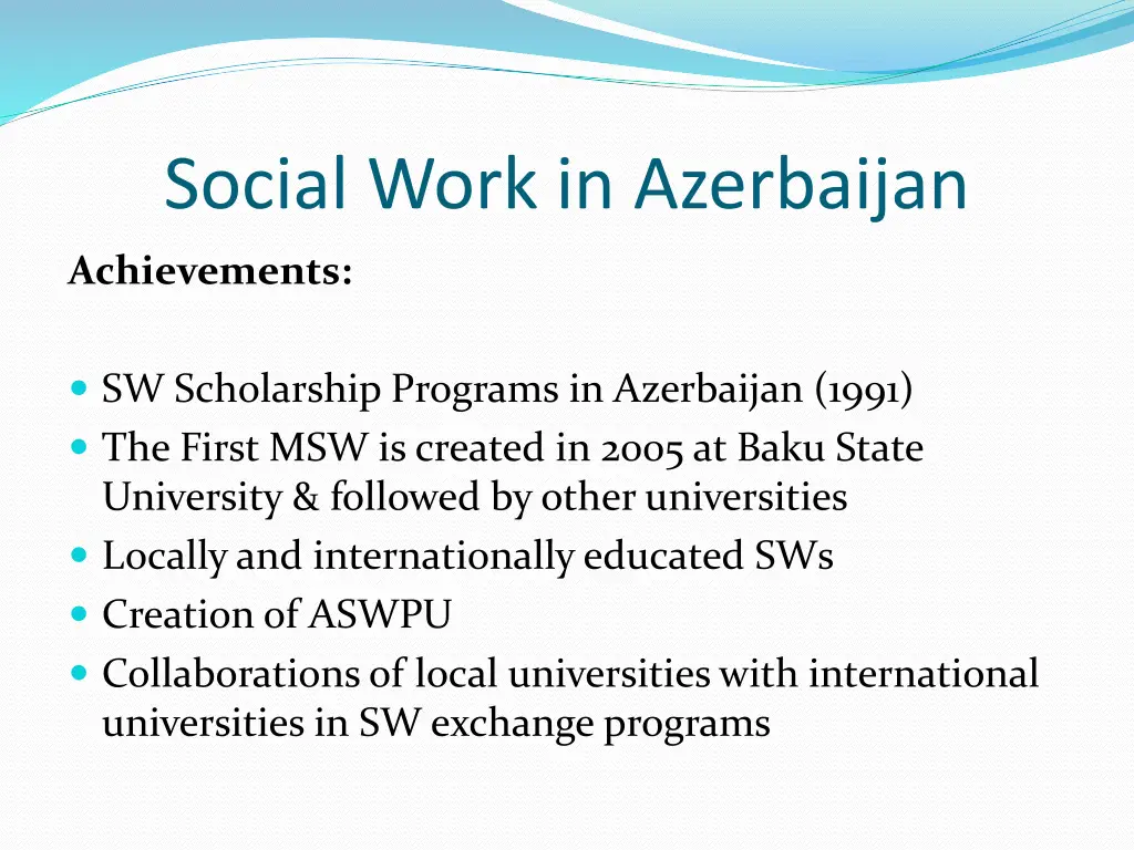 social work in azerbaijan
