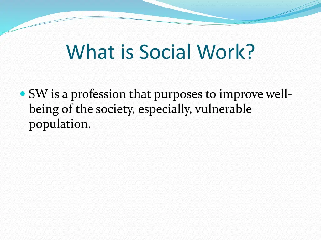 what is social work