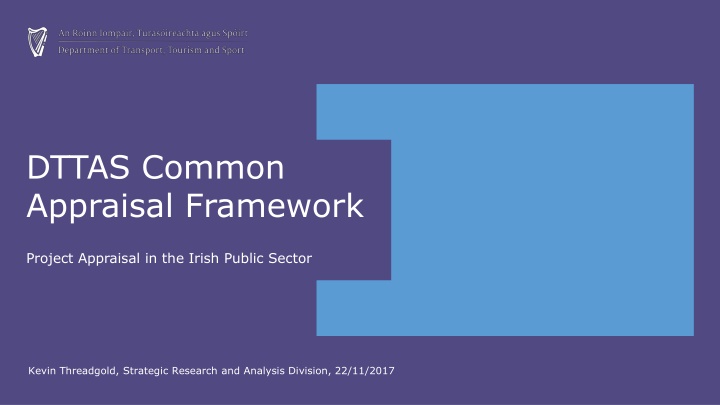 dttas common appraisal framework
