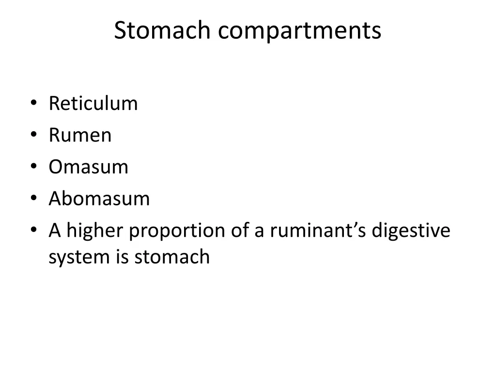 stomach compartments