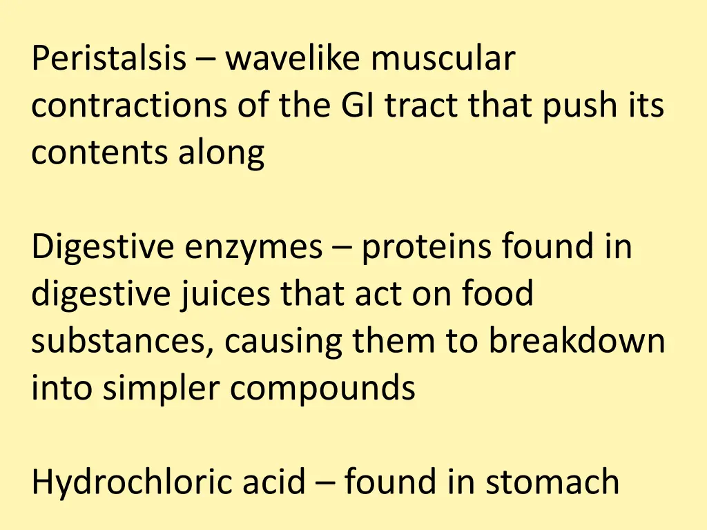 peristalsis wavelike muscular contractions