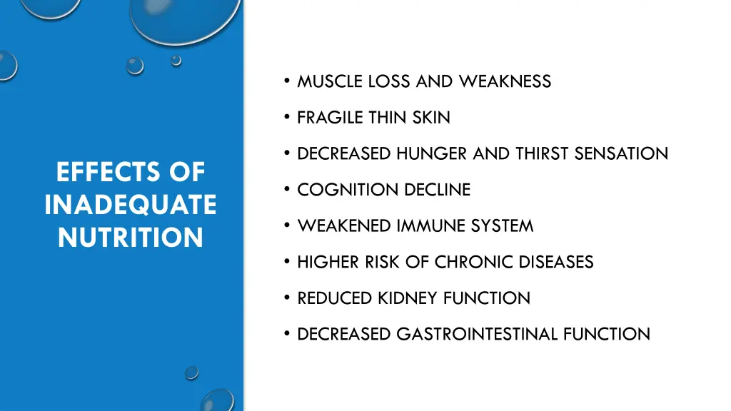 muscle loss and weakness
