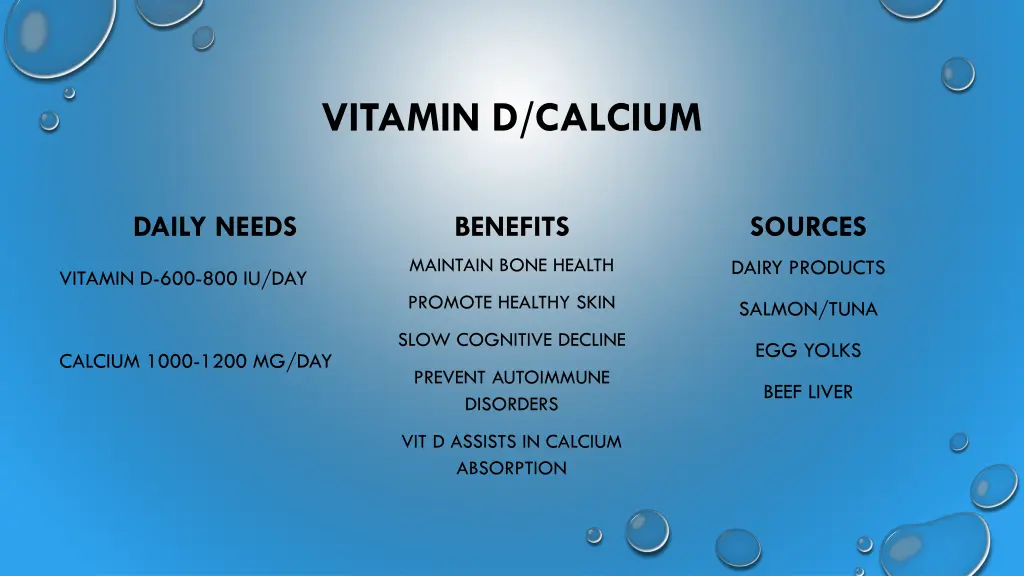 vitamin d calcium