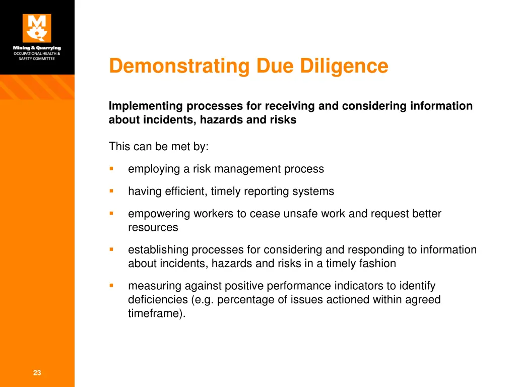 demonstrating due diligence 3