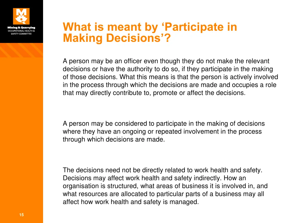 what is meant by participate in making decisions