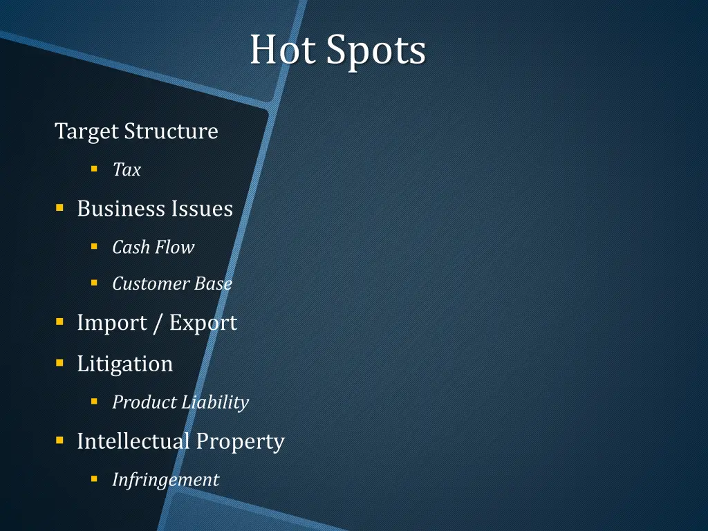 hot spots